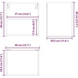 vidaXL viseći ormarić zidne riga umjetnički hrast 40 x 29,5 x 40 cm | shoptok.hr