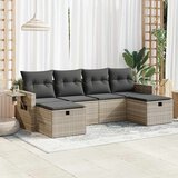 vidaXL 6-dijelni set vrtnih sofa od poliratana s jastucima svjetlosivi | shoptok.hr
