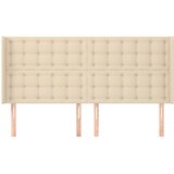  Uzglavlje s ušima krem 203x16x118/128 cm od tkanine | shoptok.hr