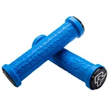 Race Face Grippler handlebar grips, 30mm, Lock On, blue