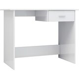 Maison Chic Pisalna miza - pisarniška miza - Računalniška miza visok sijaj bela 100x50x76 cm iverna plošča, (21785682) | Shoptok.si