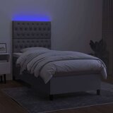 Box spring s madracem LED svjetlosivi 80x200 cm tkanina | shoptok.hr