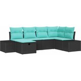 Sjedeća garnitura za vrt 6 kom. Crna poliratan 264 x 154 x 85 cm | Shoptok.si