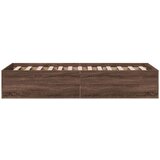 vidaXL Posteljni okvir rjav hrast 100x200 cm inženirski les | Shoptok.si
