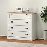 vidaXL Predalnik VIGO bel 80x40x76 cm trdna borovina Cene