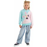 Denokids Unicorn Rabbit Pink Blue Girls' Sweatshirt. Cene