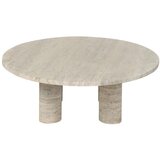 Blomus Bež lončena okrogla mizica ø 75 cm Volos – | Shoptok.si