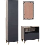  Set namještaja za kupaonicu Zidne 3 pcs Siva 62 x 33 x 58 cm | shoptok.hr