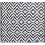  Vanjski tepih ARAKIL bijelo-crni 120 x 180 cm PP Bijela | Shoptok.si