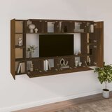  Komplet TV omaric 8-delni rjav hrast konstruiran les, (20734779) | Shoptok.si
