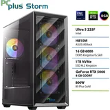 Namizni računalnik PCPLUS Storm, Core Ultra 5 225F, 16 GB RAM, 1 TB SSD, RTX 5060 8 GB, (5000136078)