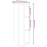  Zidni ormarići 2 kom sivi 30 x 30 x 100 cm od masivne borovine | shoptok.hr