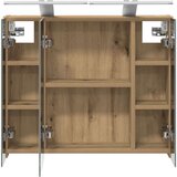  Kupaonski ormar s ogledalom Umjetnička hrastovina | shoptok.hr