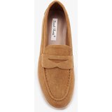 Resti Women's eco-suede moccasins in camel color Daffer- Footwear | ePonuda.com
