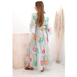 Kesi Włoski Women's boho cape with embroidery mint | shoptok.hr