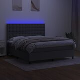  box spring s madracem LED tamnosivi 160x200 cm tkanina | shoptok.hr