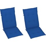  Jastuci za vrtne stolice 2 kom plavi 120 x 50 x 3 cm od tkanine | shoptok.hr
