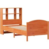 vidaXL Krevet s regalom za knjige bez madraca 75 x 190 cm od borovine | shoptok.hr
