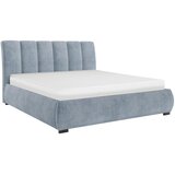 MID.YOU OBLAZINJENA POSTELJA 140 cm x 200 cm , les, tekstil, leseni material modra | Shoptok.si