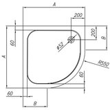 Kolpa San tuš kada Ontex, s oblogom (D x Š: 80 x 80 cm, Plastika, Bijele boje) | shoptok.hr
