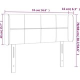  Posteljno vzglavje črno 93x16x78/88 cm blago, (20738375) | Shoptok.si