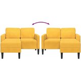 SOFA 2-sjed s ležaljkom u obliku slova L svijetložuta 125cm lan | shoptok.hr