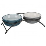  Set keramičkih činija sa držačem 2x025l/13cm petrol | ePonuda.com