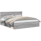  Konstrukcija postelje Siva Sonoma 200 x 200 cm Konstruiran les, (5000121319) | Shoptok.si