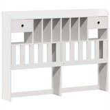 vidaXL Posteljni okvir brez vzmetnice bel 140x190 cm trdna borovina | Shoptok.si