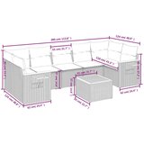vidaXL 8-dijelni set vrtnih sofa od poliratana s jastucima bež | shoptok.hr