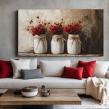  Rustično slikarstvo | Divlje cveće u vazi | 100% originalna akrilna slika | ePonuda.com