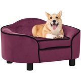 vidaXL Pasji kavč bordo 67x47x36 cm pliš | Shoptok.si
