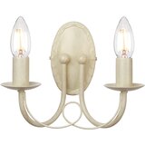 Elstead Lighting Elstead Minster Stenska svetilka z 2 svečama, zlata, slonokoščena, E14, (22098998) | Shoptok.si