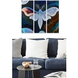 Wallity MDF13275877463 multicolor decorative mdf painting (3 pieces) Cene