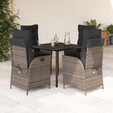vidaXL 5-dijelni vrtni blagovaonski set sivi od poliratana | shoptok.hr