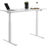 Top Star Pisalna miza z električno nastavitvijo višine, ŠxG 1400 x 600 mm, bela plošča, belo ogrodje | Shoptok.si