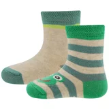 EWERS Čarape bež melange / zelena / smaragdno zelena / sivkasto zelena