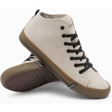 Ombre Men's ankle sneakers shoes - cream Cene