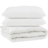 vidaXL Odeja z blazino 3 pcs Bela Mikrovlakna, (5000148496) Cene