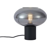 QAZQA Dizajnerska namizna svetilka črna z dimnim steklom - Umbrella | Shoptok.si