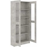  Vitrina siva boja betona 82,5x30,5x185,5 cm konstruirano drvo | Eponuda.com