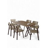 Hanah home Trpezarijski set, 7 dijelova, bež Slike