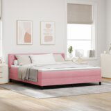 Box Spring Krevet s Madracem Ružičasti 180x200 cm Baršun | shoptok.hr