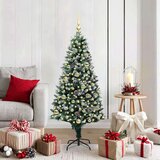 vidaXL Umestno božično drevo Zelena 150 cm PVC, jeklo in plastika | Shoptok.si