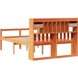  Krevet s regalom za knjige bez madraca 150x200 cm od borovine | shoptok.hr