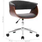  Okretne blagovaonske stolice od tkanine 4 kom sive | shoptok.hr