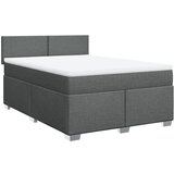 Maison Chic Box spring posteljni - Vzmetna postelja z vzmetnico temno siv 140x190 cm blago SL18064, (21894622) | Shoptok.si