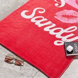 Sassy B Rdeča/rožnata frotirna bombažna brisača za na plažo 76x160 cm Fine and Sandy – | Shoptok.si
