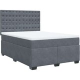  Krevet s oprugama i madracem tamnosivi 140x190 cm baršunasti | shoptok.hr