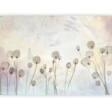  Foto tapeta - Minimalist meadow - floral motif in light shades with reflections 200x140 | shoptok.hr